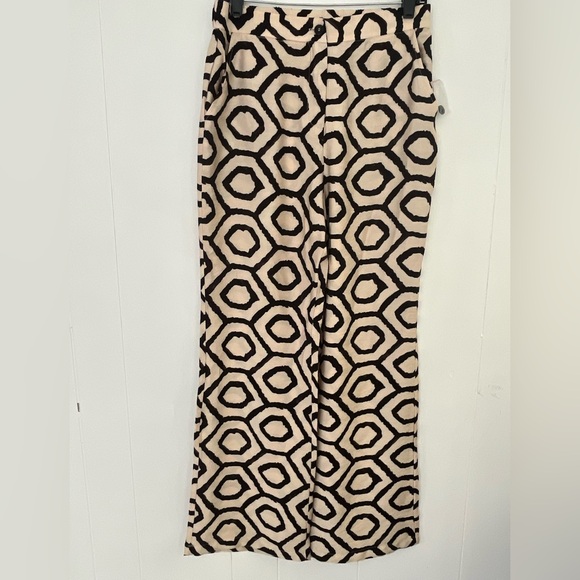 Sincerly Jules Pants - NWOT Sincerely Jules Black & Cream Geometric Wide Leg PantS Trousers Size Large